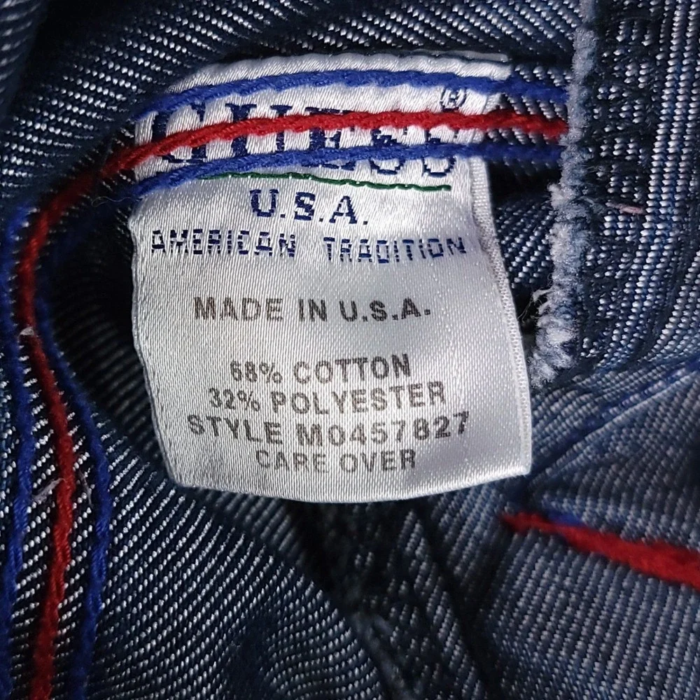 Vintage Guess USA American Tradition Denim Jacket Blue Contrast‎ Stitch Mens L